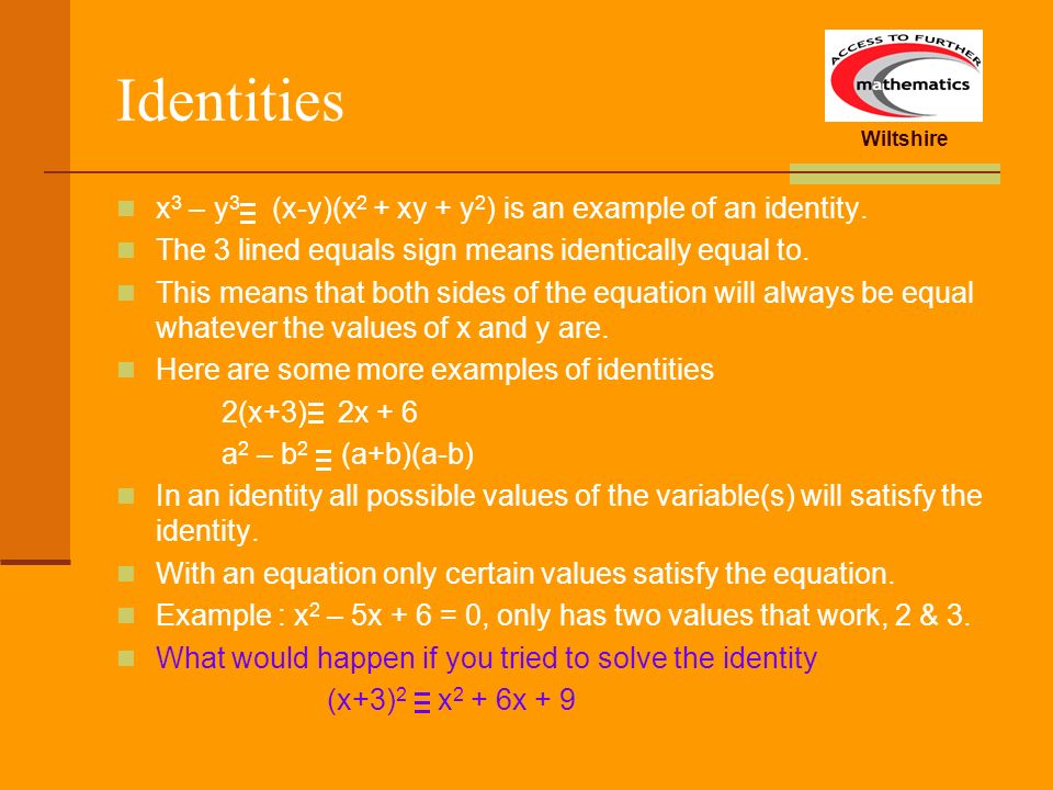 Lesson 9 Identities And Roots Of Equations Ppt Video Online Download Lesson 9 Identities And Roots Of Equations Ppt Video Online Download