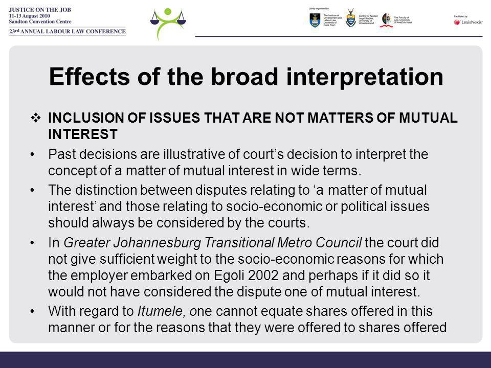 A Discussion On The Meaning Of The Concept Of A Matter Of Mutual Interest In The Context Of The Right To Strike Khadija Quick Ppt Video Online Download