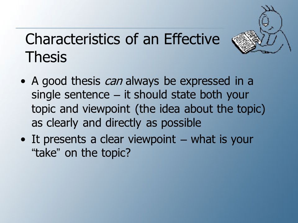 Characteristics of an Effective Thesis