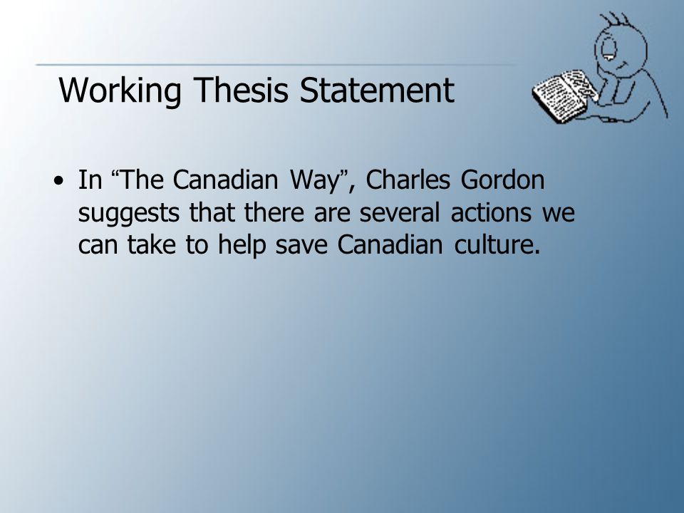 Working Thesis Statement