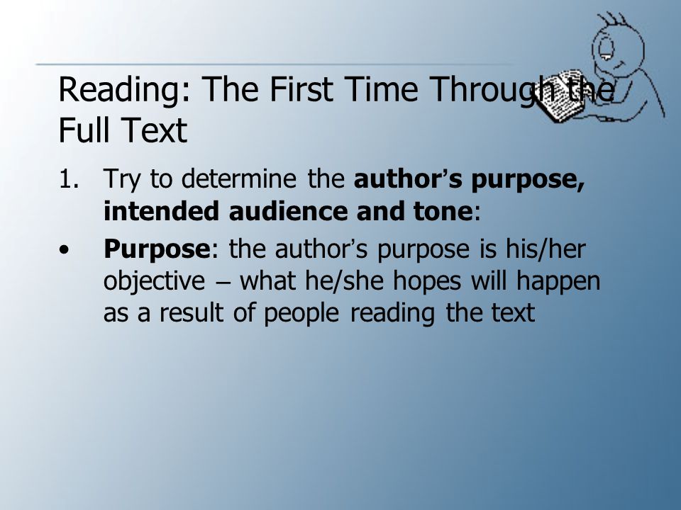 Reading: The First Time Through the Full Text