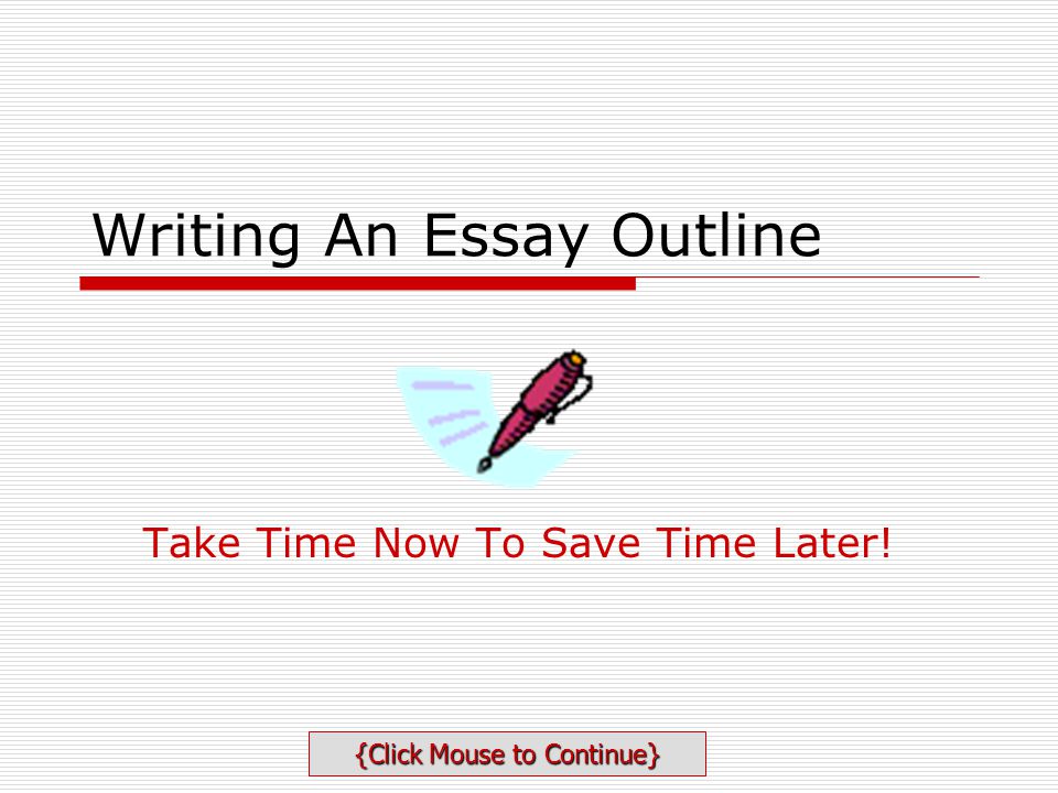 Writing An Essay Outline
