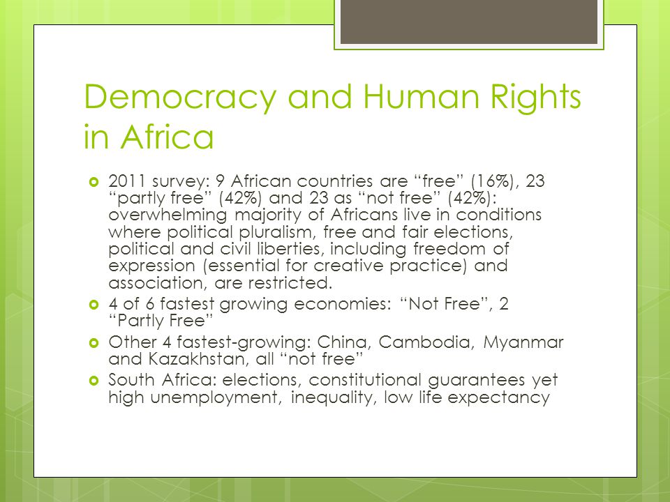 Democracy and Human Rights in Africa