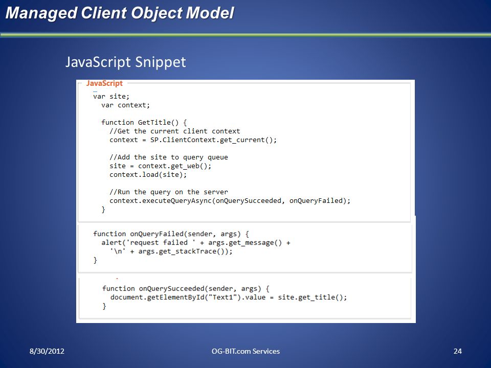 Managed Client Object Model