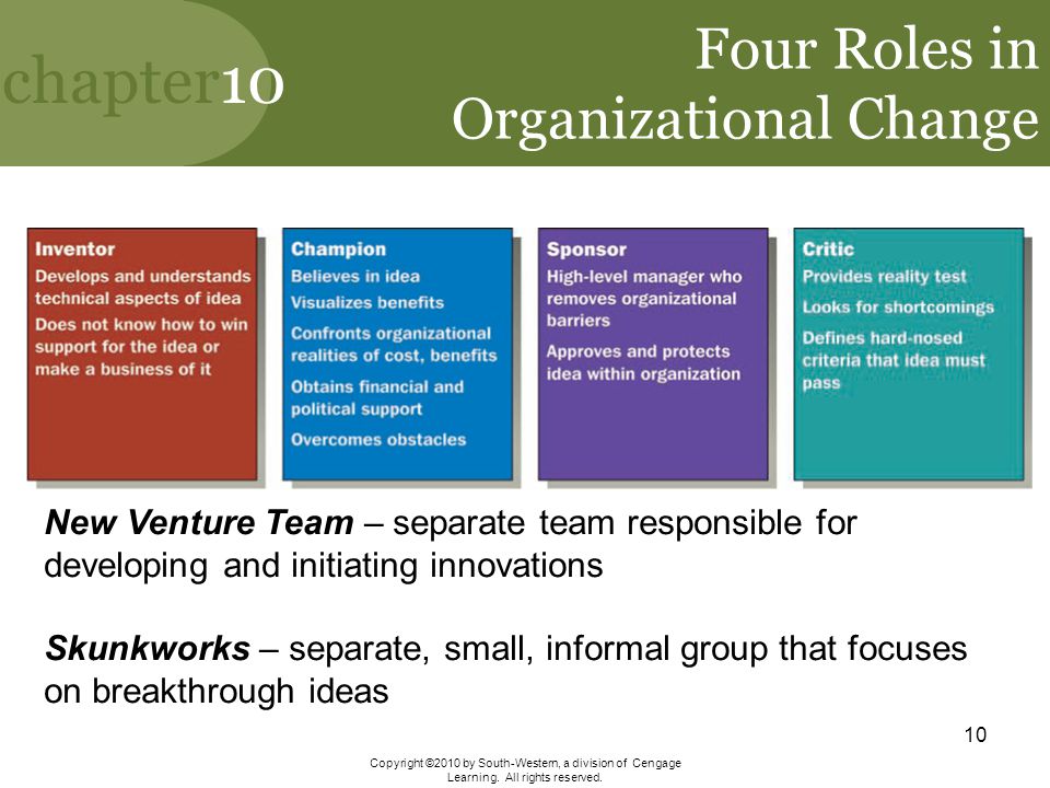 Four Roles in Organizational Change