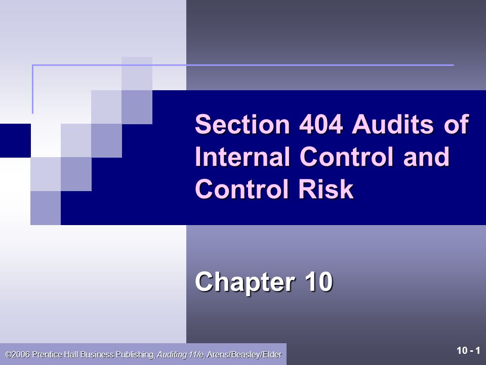 Section 404 Audits of Internal Control and Control Risk