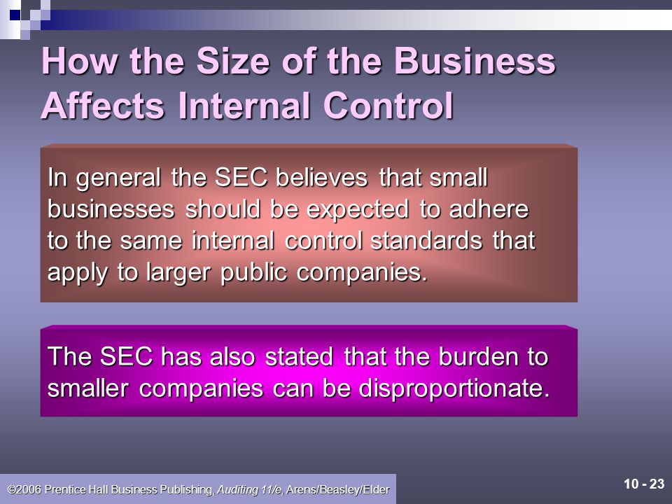 How the Size of the Business Affects Internal Control