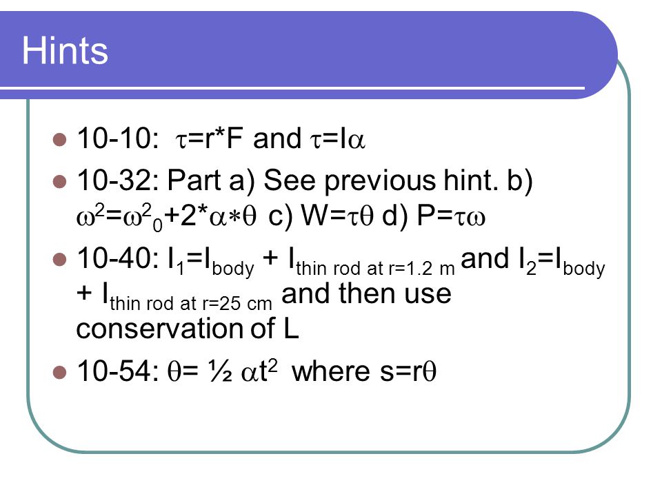 Hints And Examples In Chapter Ppt Download