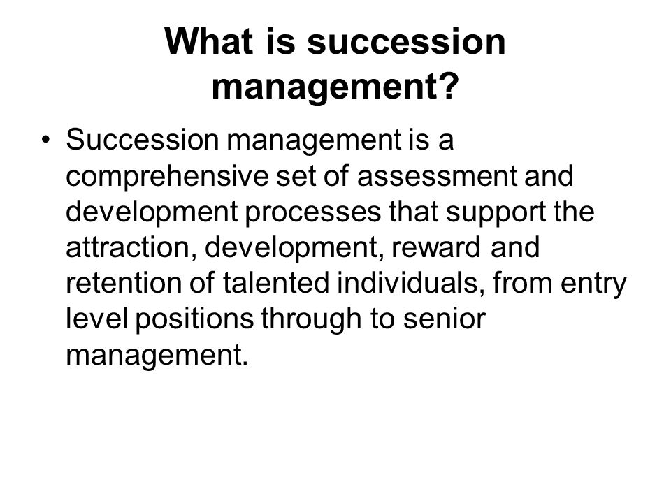 What is succession management