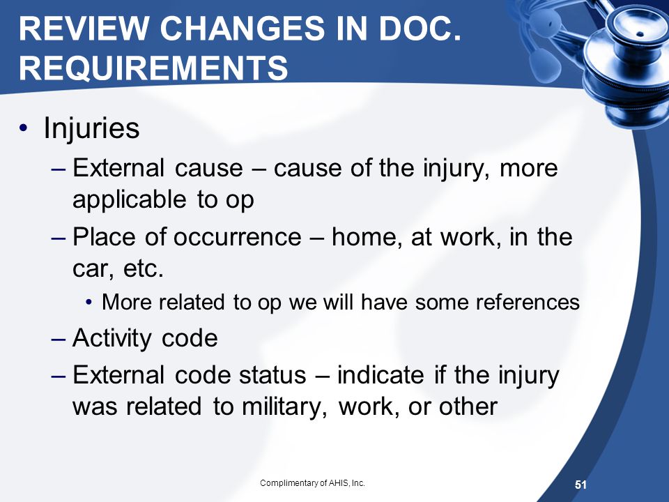 REVIEW CHANGES IN DOC. REQUIREMENTS