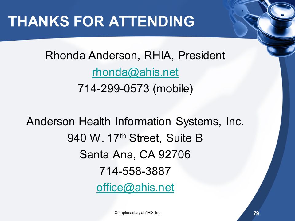 Anderson Health Information Systems, Inc.