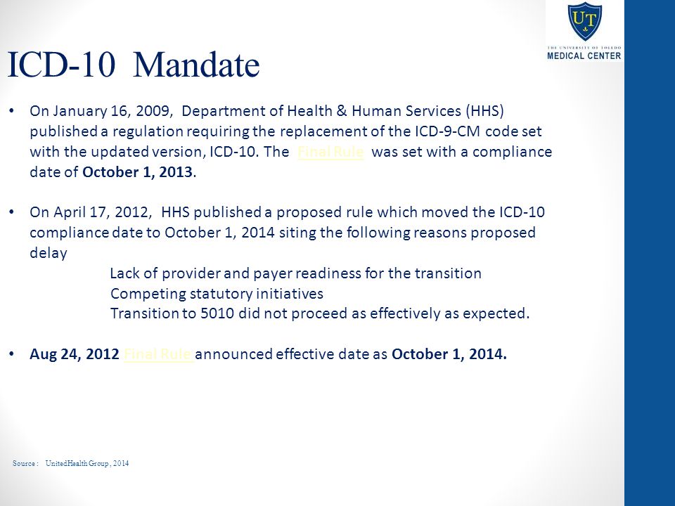 ICD-10 Mandate