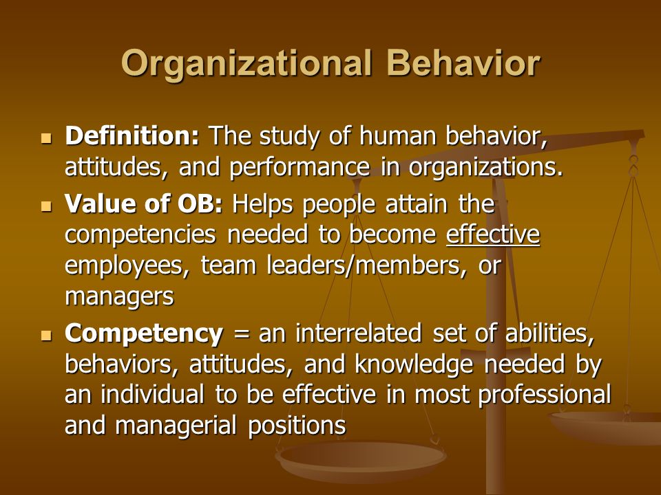 Defining Organizational Behavior - ppt video online download