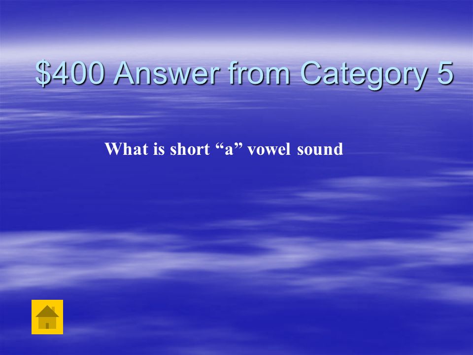 What is short a vowel sound
