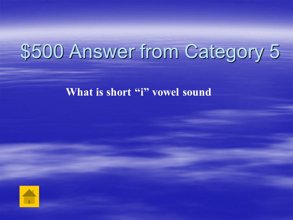 What is short i vowel sound
