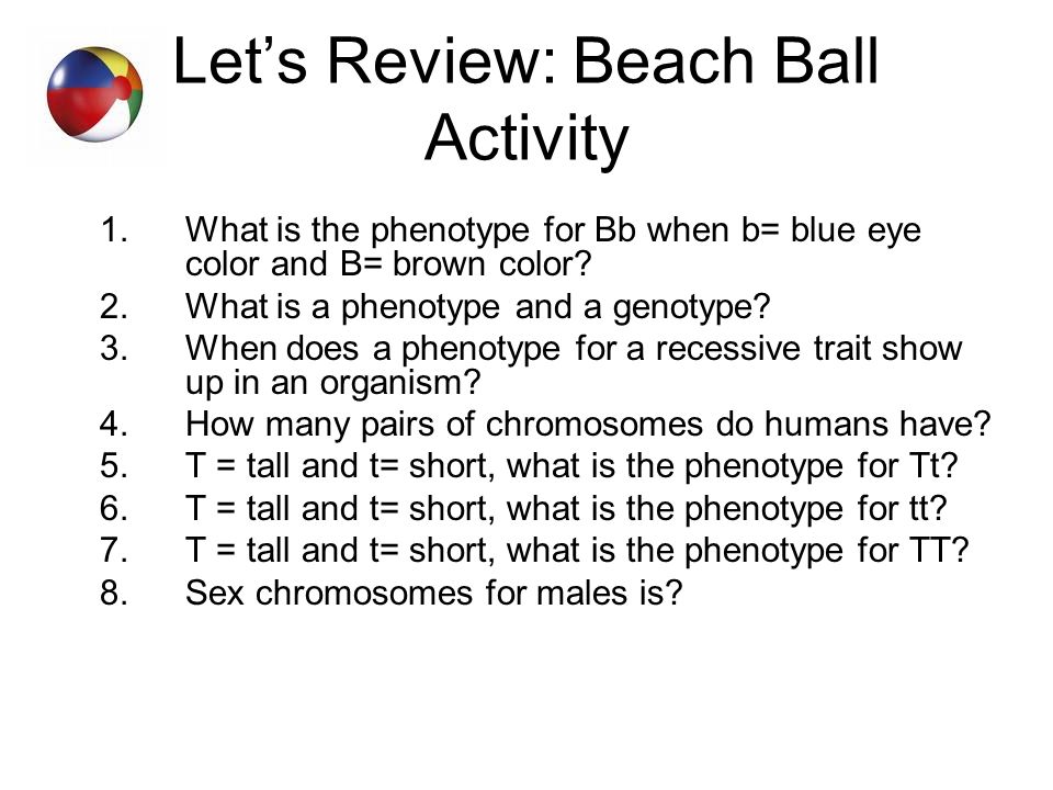 Let’s Review: Beach Ball Activity