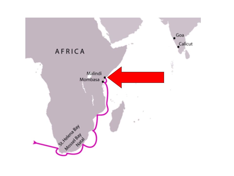 11 - Finally, Vasco da Gama and his crew reached the African port of Malindi.
