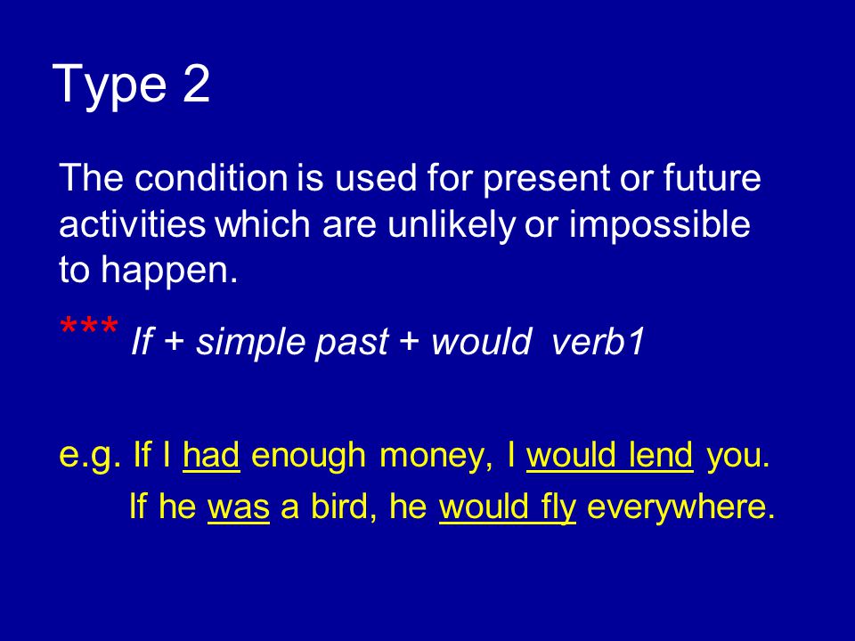 *** If + simple past + would verb1