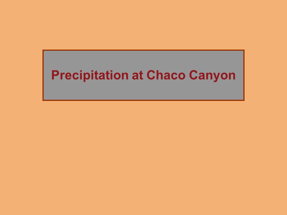 Precipitation at Chaco Canyon