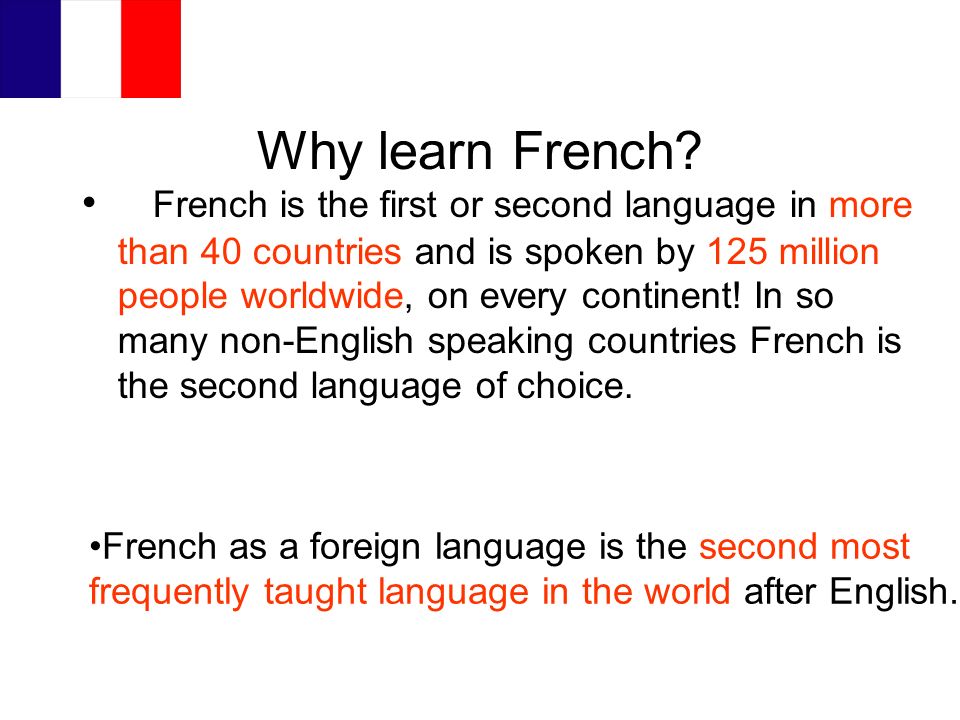 Why learn French