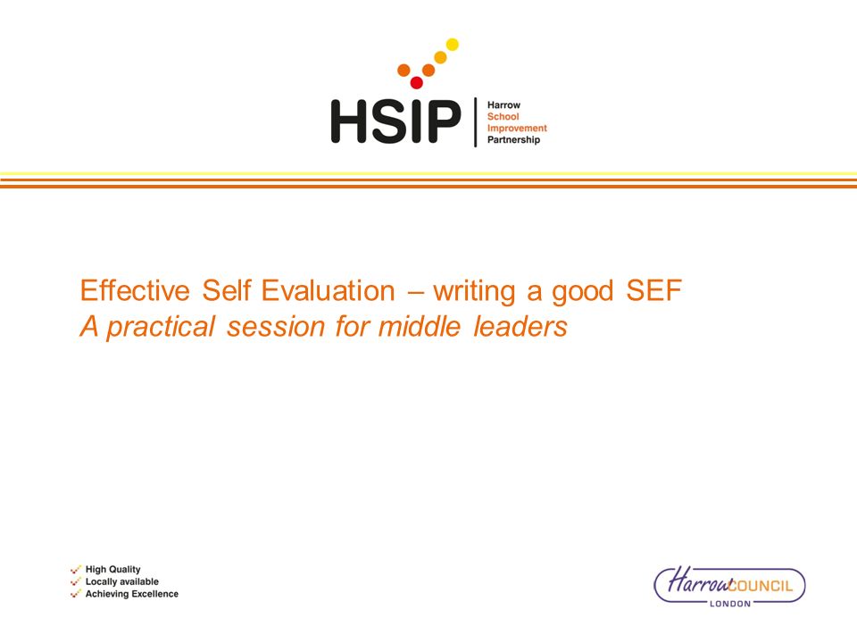 Effective Self Evaluation – writing a good SEF