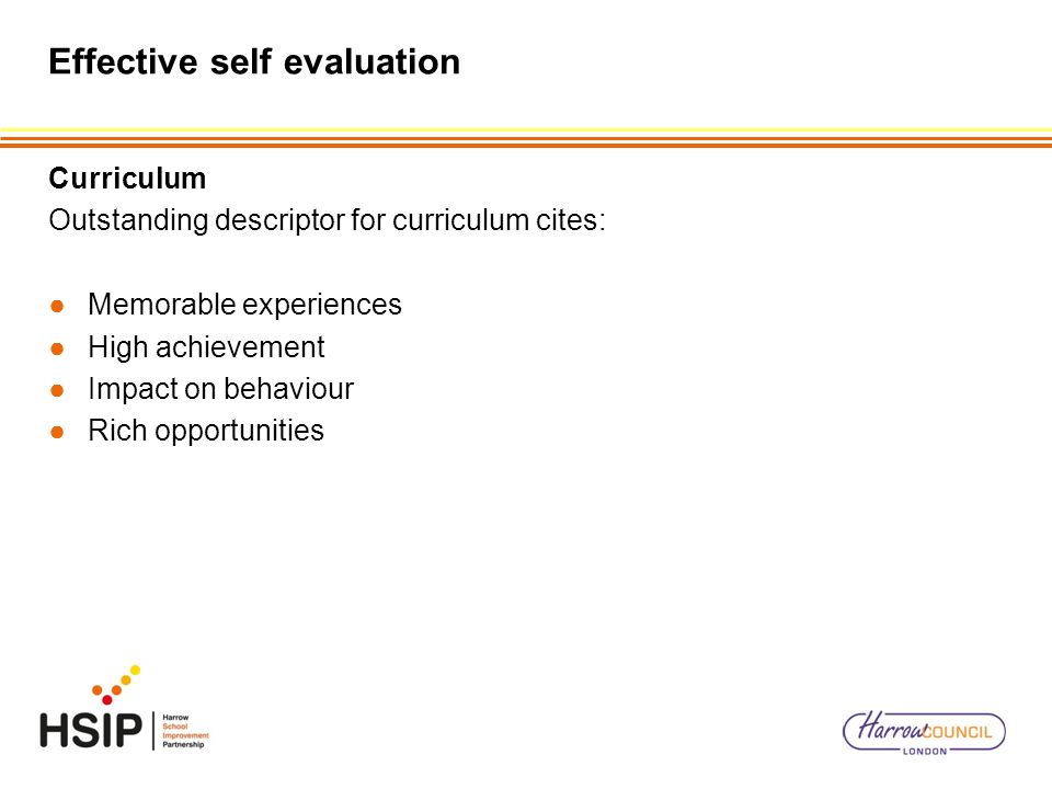 Effective self evaluation