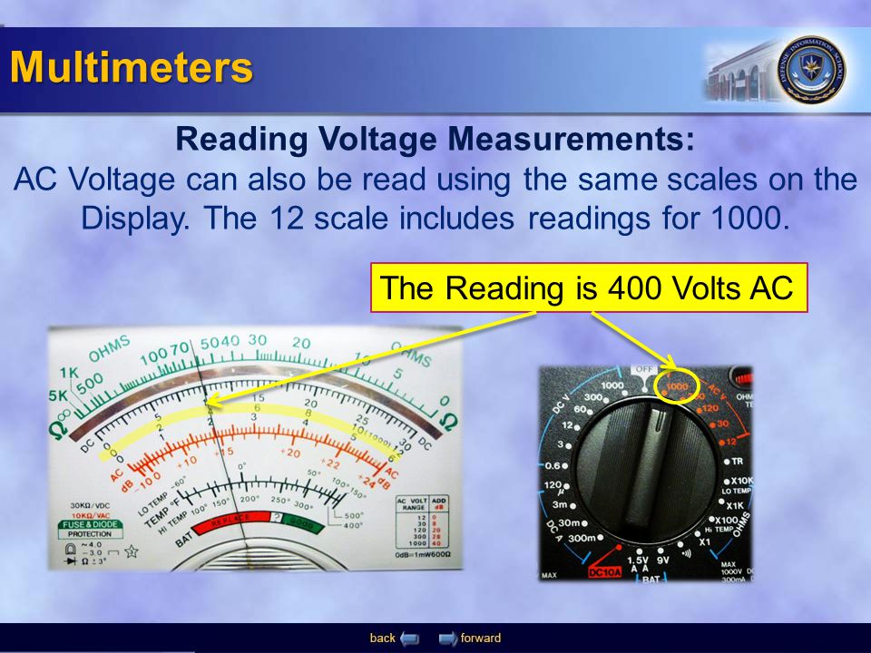 Reading Voltage Measurements: