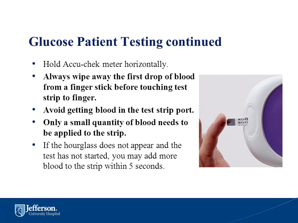 blood glucose monitoring wipe away first drop