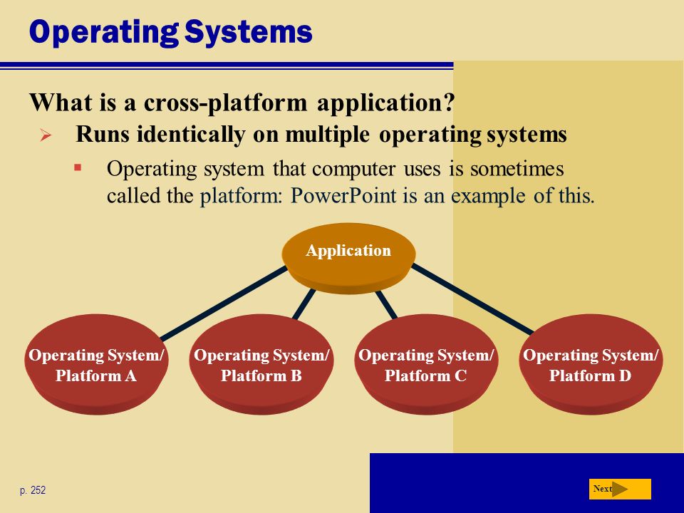 Operating Systems What is a cross-platform application