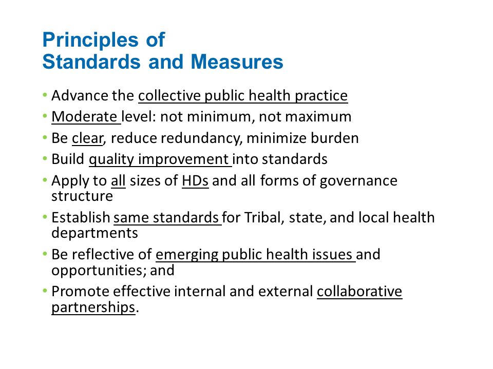 Principles of Standards and Measures