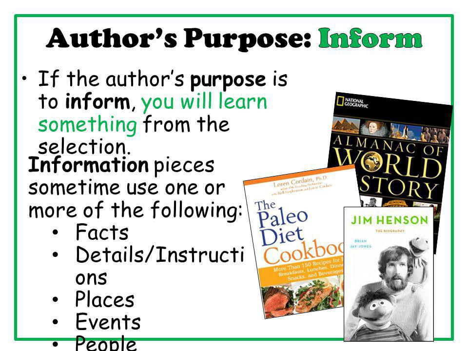 Author’s Purpose: Inform