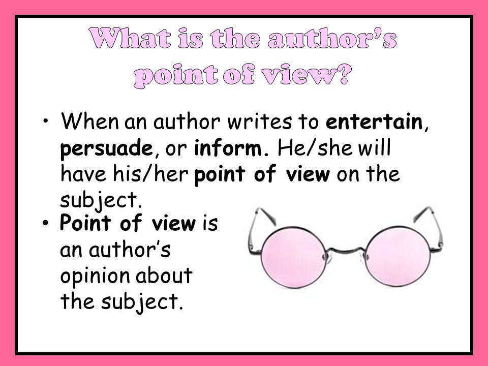 What is the author’s point of view