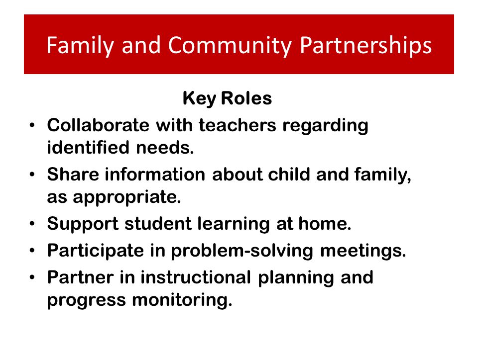 Family and Community Partnerships