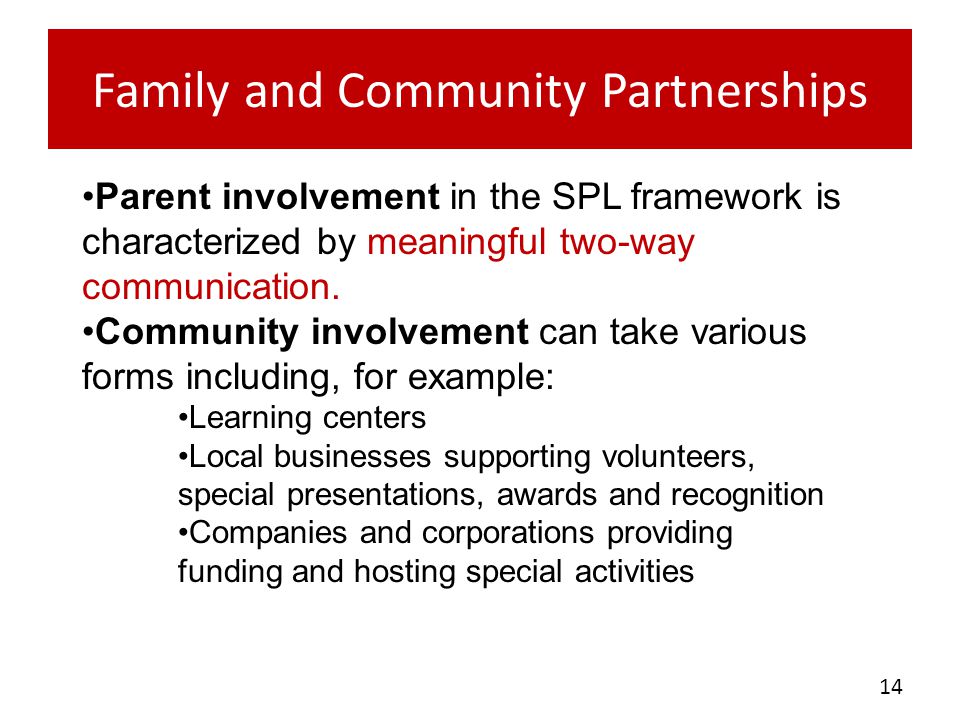 Family and Community Partnerships