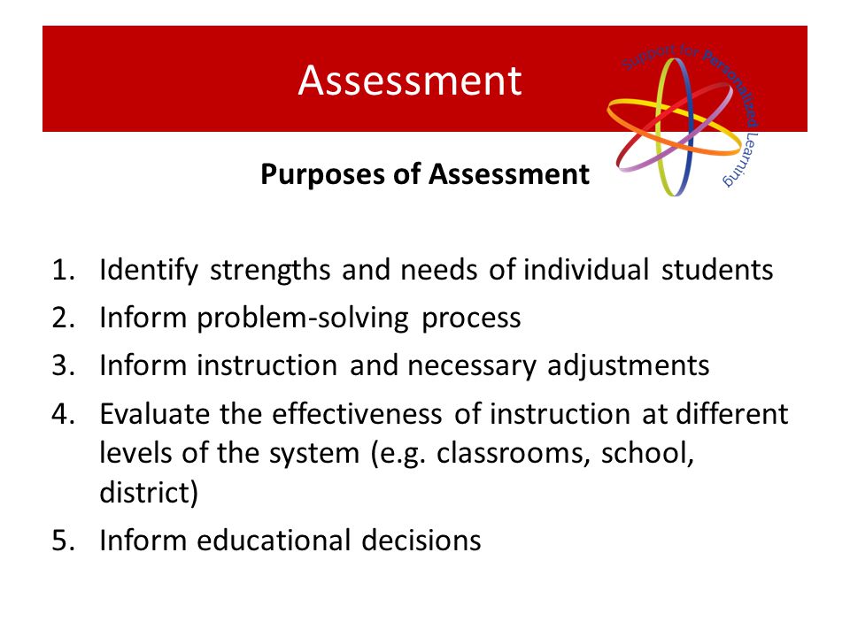 Purposes of Assessment