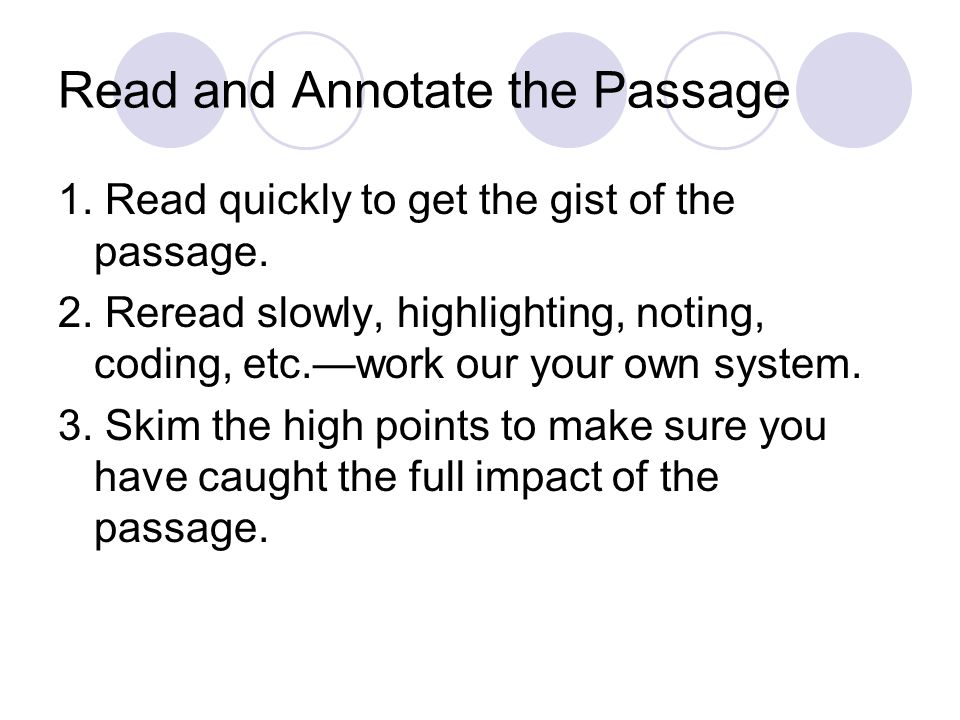 Read and Annotate the Passage