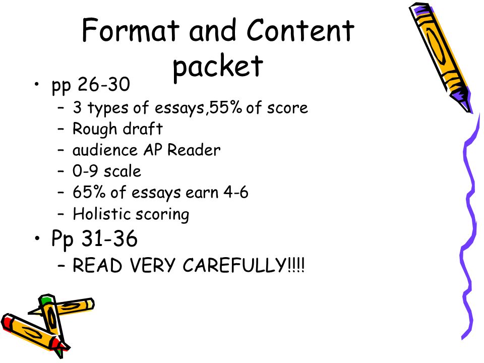Format and Content packet