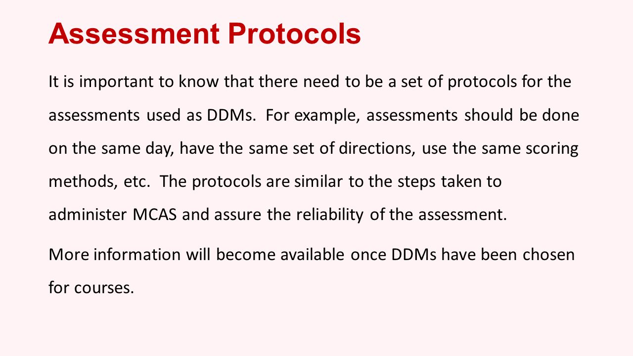 Assessment Protocols