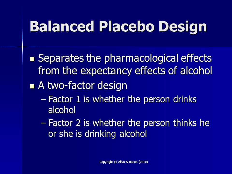Balanced Placebo Design