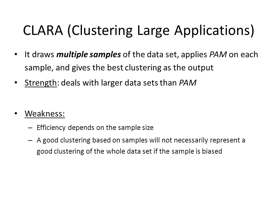 CLARA (Clustering Large Applications)