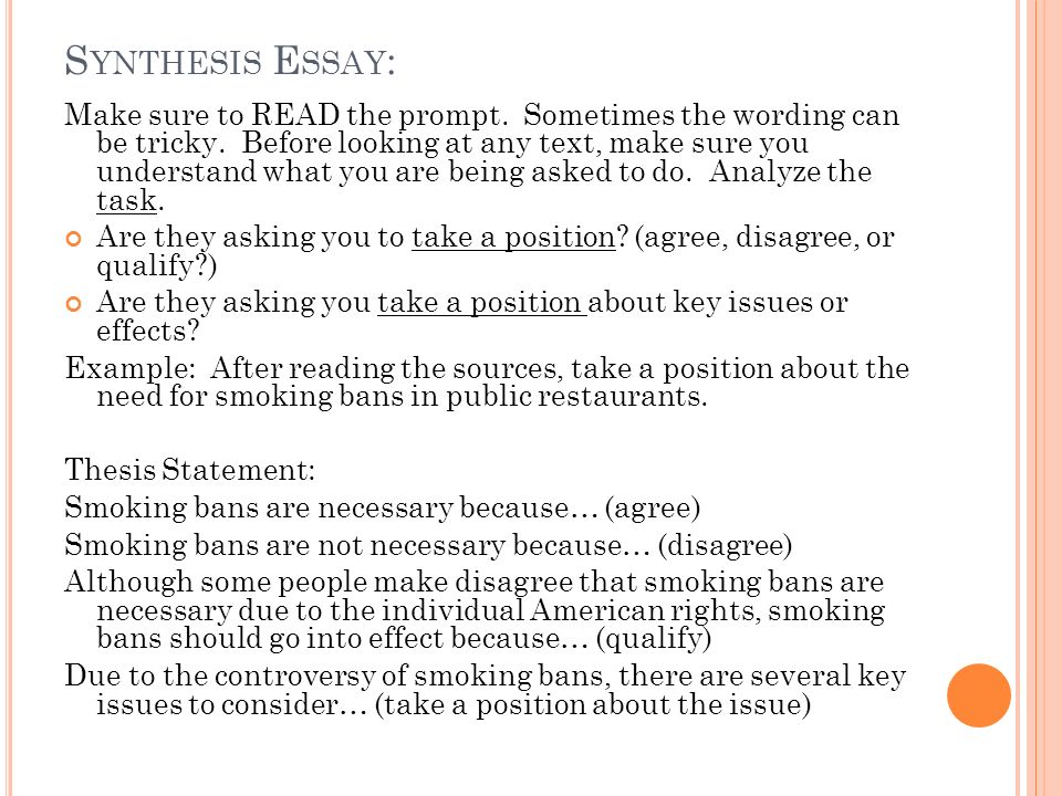 analysis and synthesis essay examples