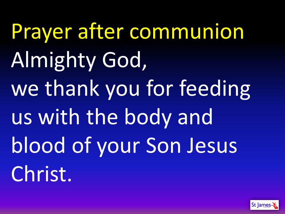 Prayer after communion
