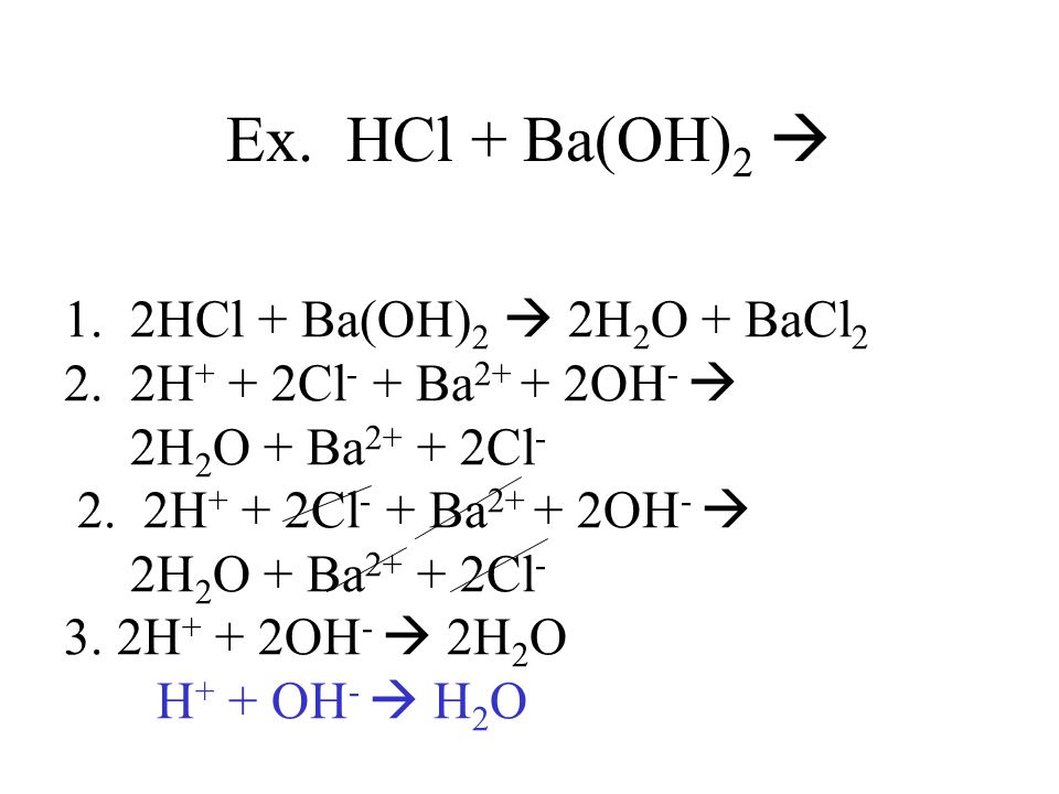HCl + Ba(OH)2 ? 