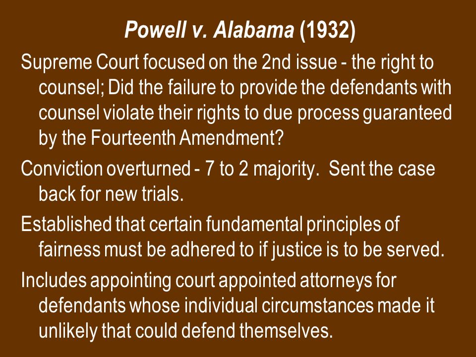 Powell v. Alabama (1932)