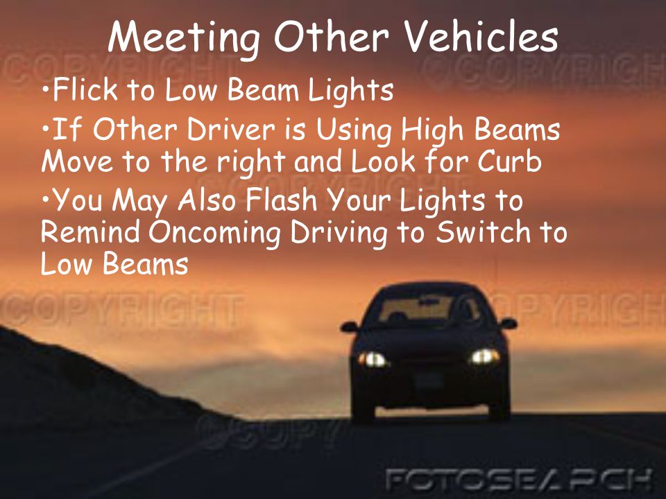 Meeting Other Vehicles