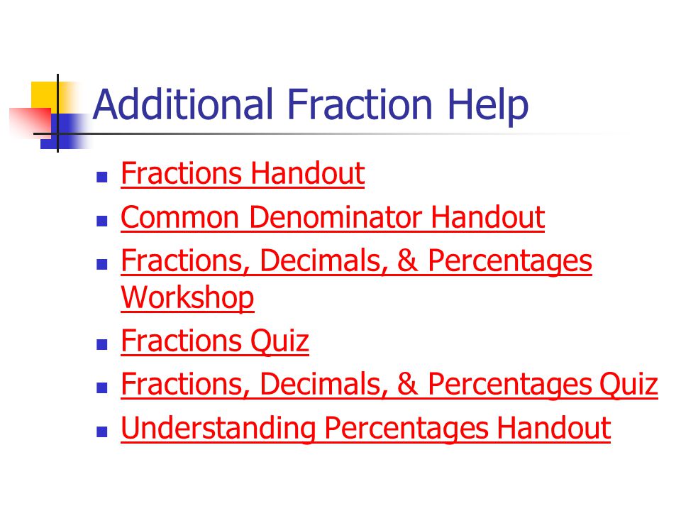 Additional Fraction Help