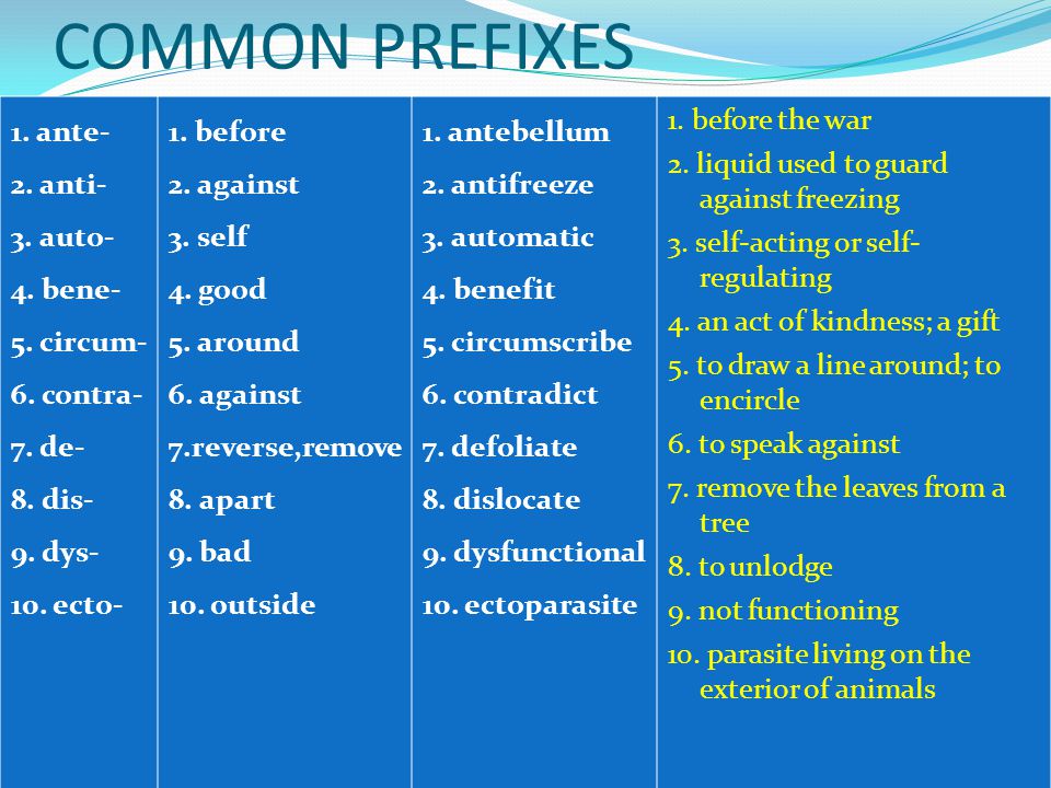 Prefixes And Suffixes Ppt Video Online Download Understanding the meanings of common prefixes can help us deduce the meanings of new words. prefixes and suffixes ppt video