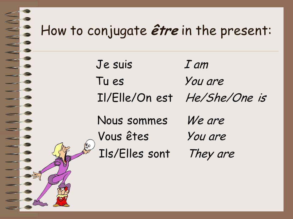 How to conjugate être in the present:
