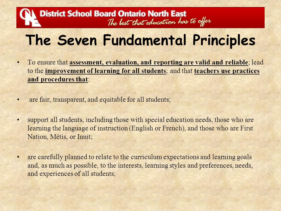 The Seven Fundamental Principles