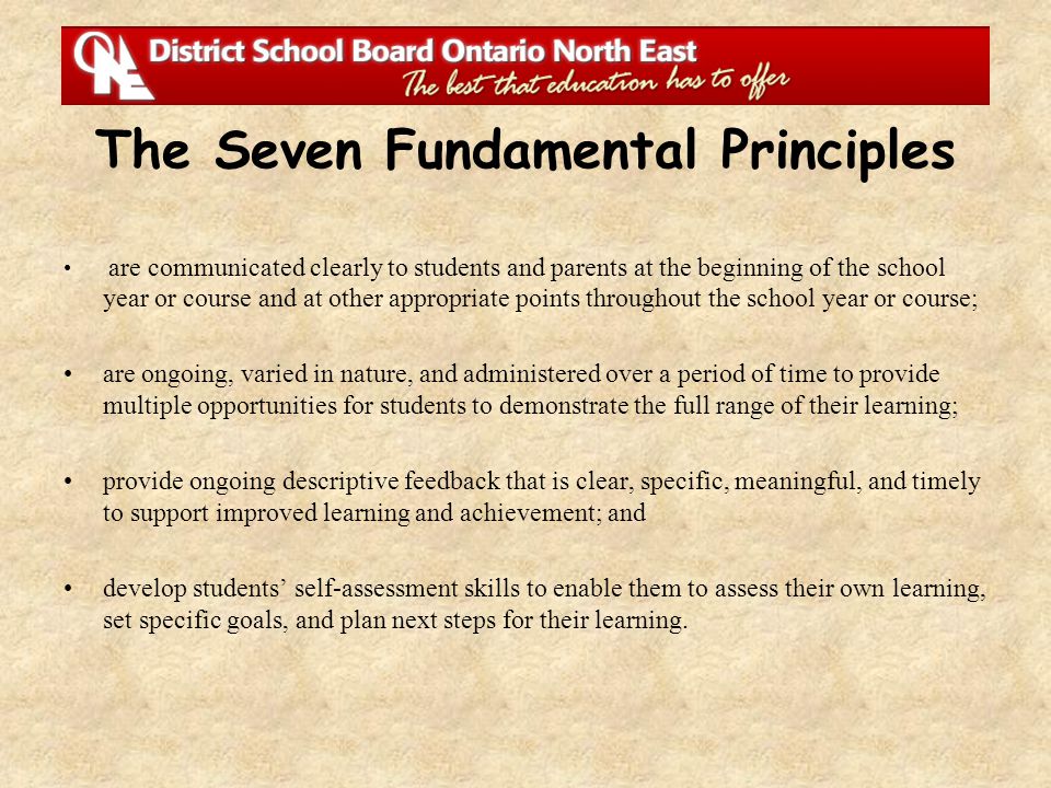 The Seven Fundamental Principles